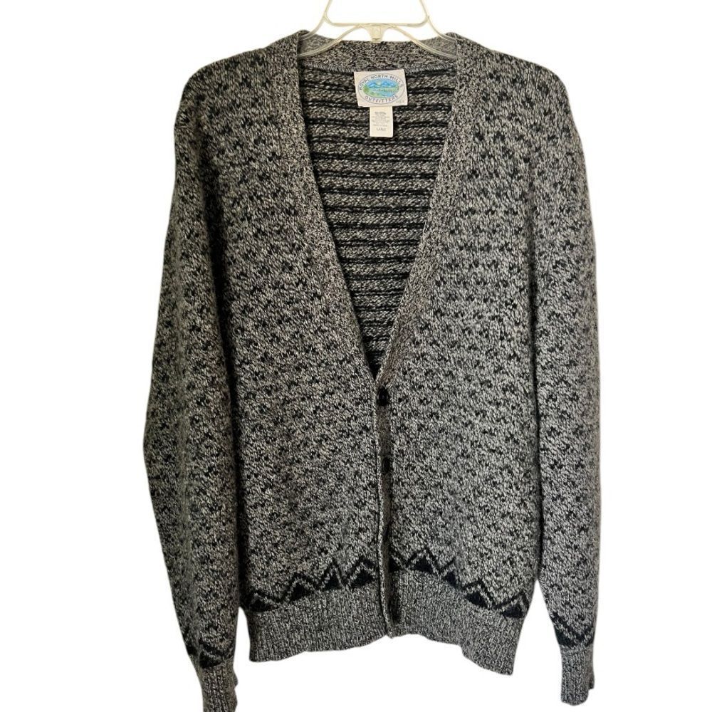 Royal Mills Outfitters Vintage Women’s Gray Wool Blend Cardigan Size Large